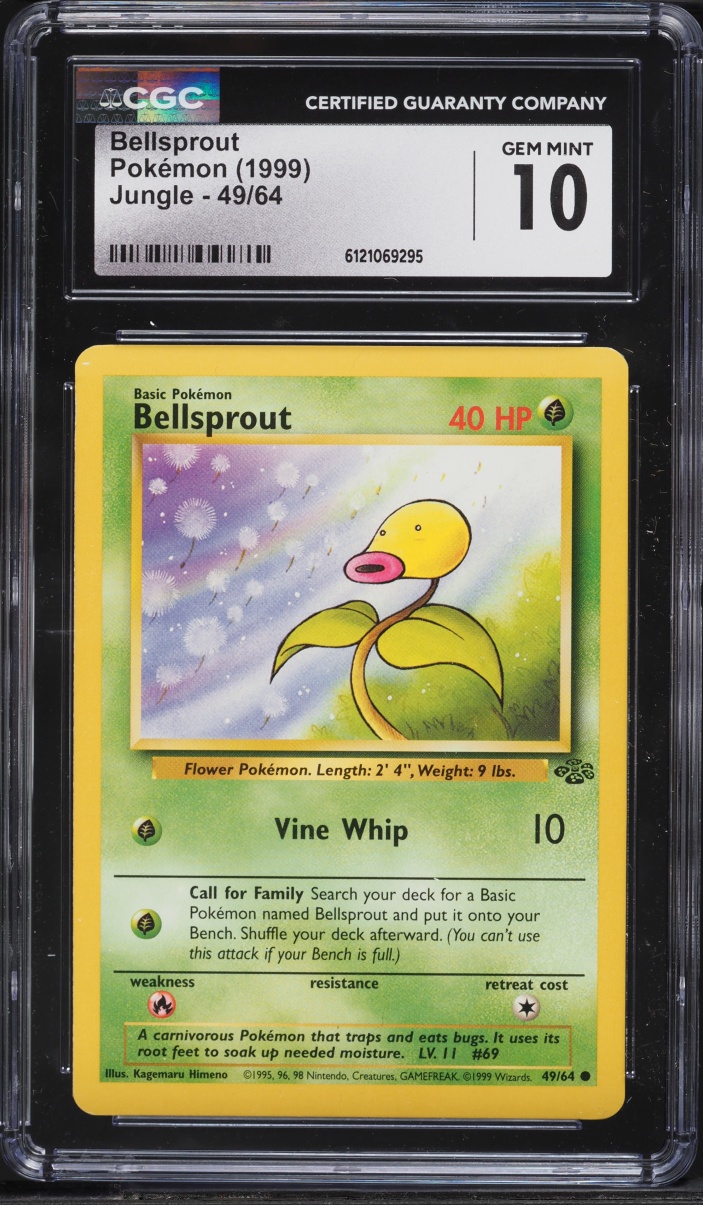 1999 Pokemon Jungle Bellsprout #49 CGC 10 GEM MINT