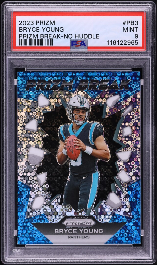 2023 Panini Prizm Break No Huddle Bryce Young ROOKIE #PB3 PSA 9 MINT