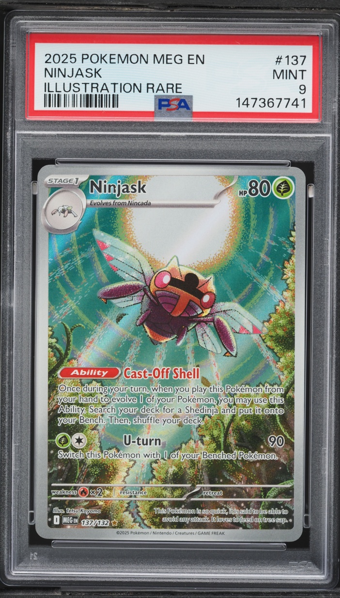 2025 Pokemon Mega Evolution IR Ninjask #137 PSA 9 MINT