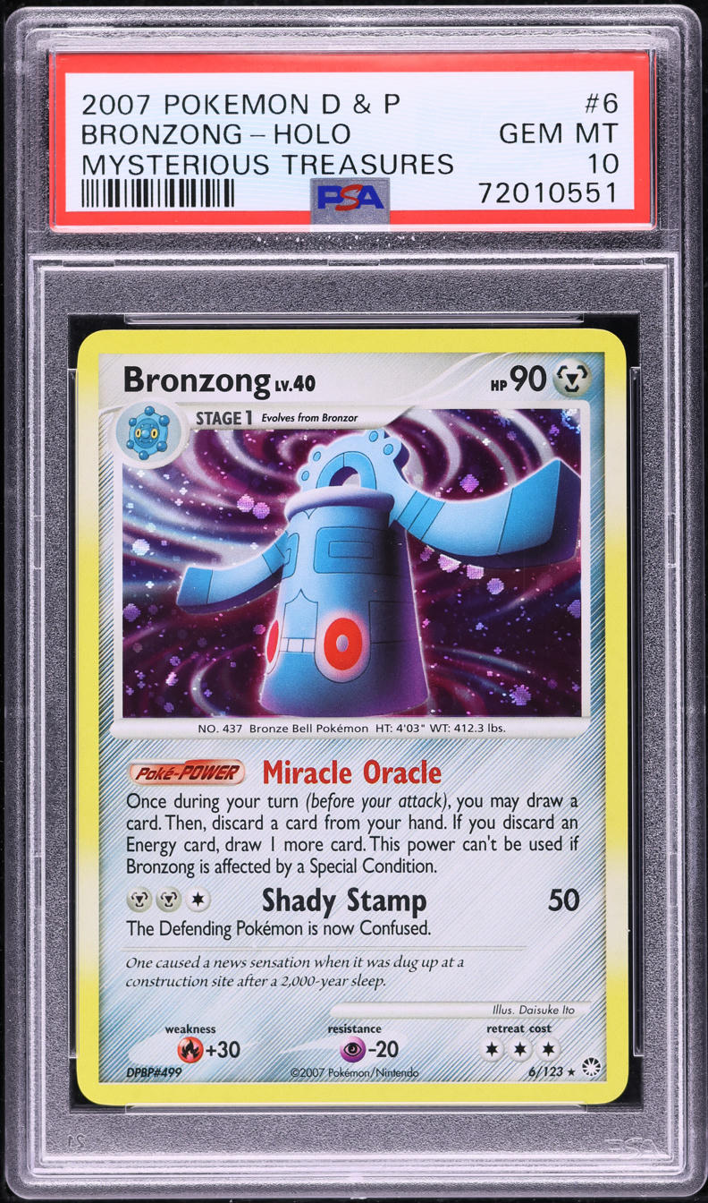 2007 Pokemon Diamond & Pearl Mysterious Treasures Holo Bronzong #6 PSA 10 GEM