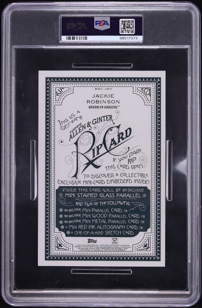 2023 Topps Allen & Ginter Boxloader Rip Card Jackie Robinson /99 #BRC-JRO PSA 7 NRMT