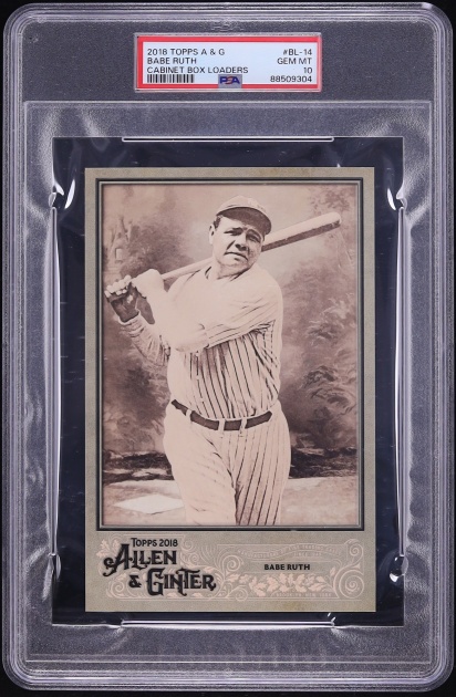 2018 Topps Allen & Ginter Cabinet Box Loaders Babe Ruth #BL-14 PSA 10 GEM MINT
