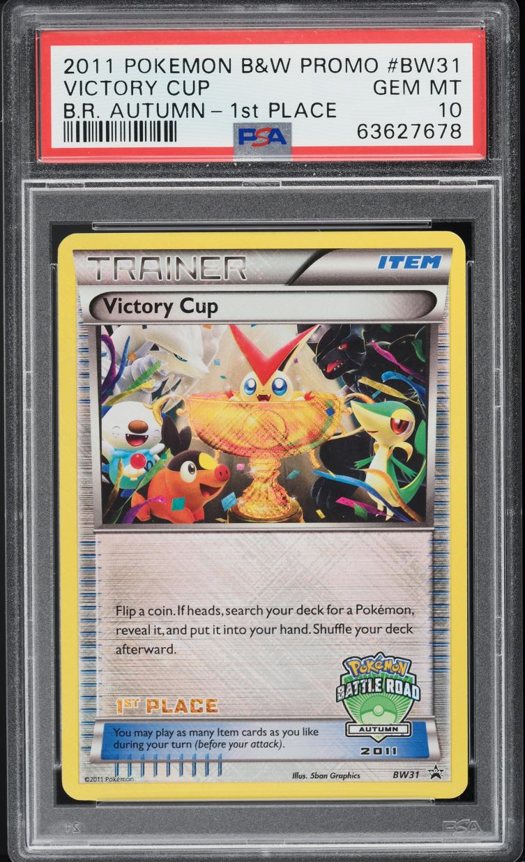 2011 Pokemon Black & White Promo Battle Road Autumn 1st Place Victory Cup PSA 10