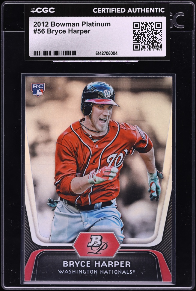 2012 Bowman Platinum Bryce Harper ROOKIE #56 CGC AUTH