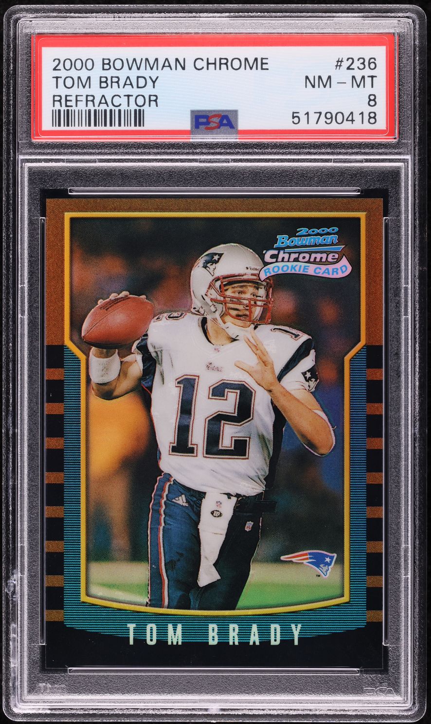 2000 Bowman Chrome Refractor Tom Brady ROOKIE #236 PSA 8 NM-MT