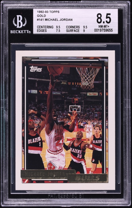 1992 Topps Gold Michael Jordan #141 BGS 8.5 NM-MT+