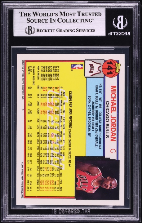 1992 Topps Gold Michael Jordan #141 BGS 8.5 NM-MT+