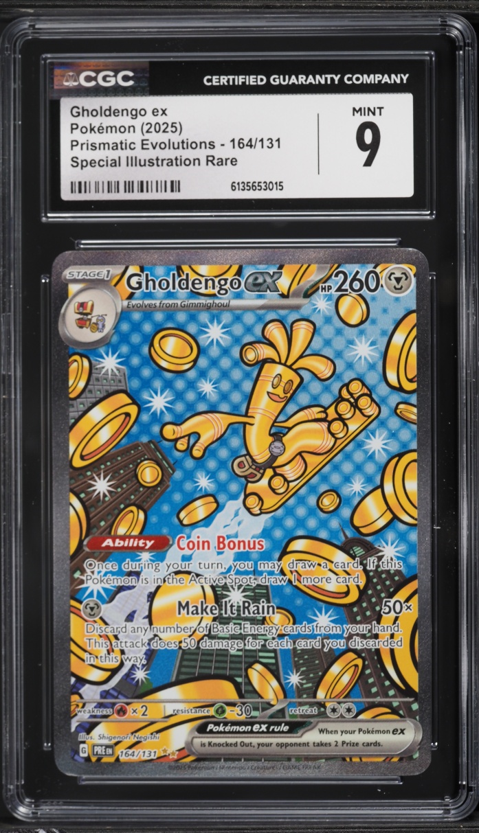 2025 Pokemon Scarlet & Violet Prismatic Evolutions SIR Gholdengo Ex #164 CGC 9 MINT
