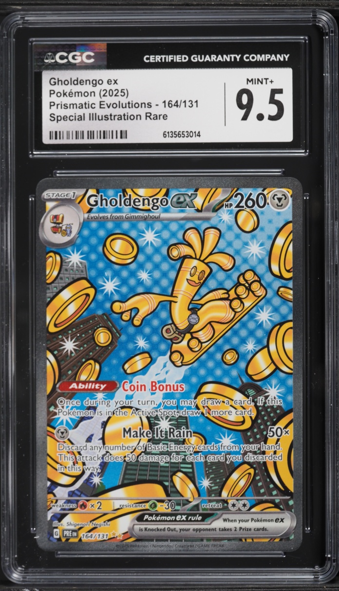 2025 Pokemon Scarlet & Violet Prismatic Evolutions SIR Gholdengo Ex #164 CGC 9.5 MINT+