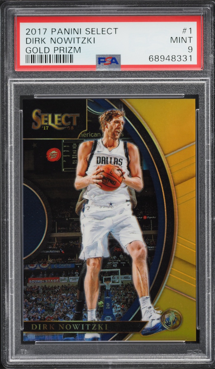 2017 Select Concourse Gold Prizm Dirk Nowitzki /10 #1 PSA 9 MINT - Photo 1