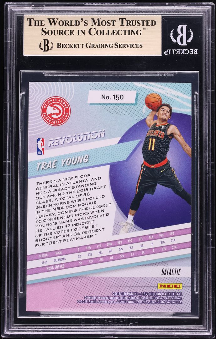 2018 Panini Revolution Galactic Trae Young ROOKIE #150 BGS 9.5 GEM MINT - Photo 2