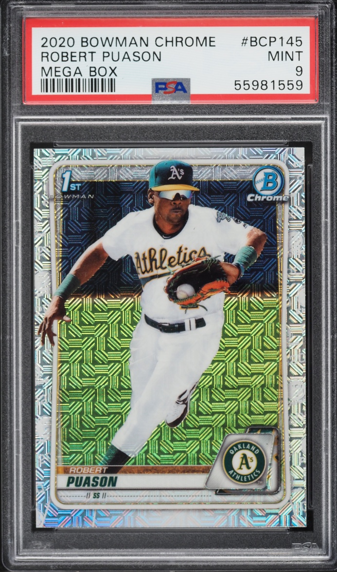 2020 Bowman Chrome Mega Box Robert Puason PROSPECT #BCP-145 PSA 9 MINT