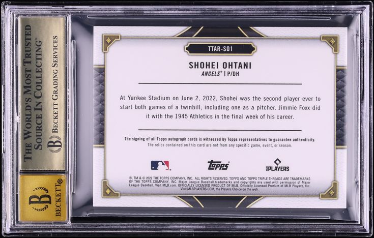 2022 Topps Triple Threads Wood Shohei Ohtani PATCH AUTO 1/1 #TTAR
