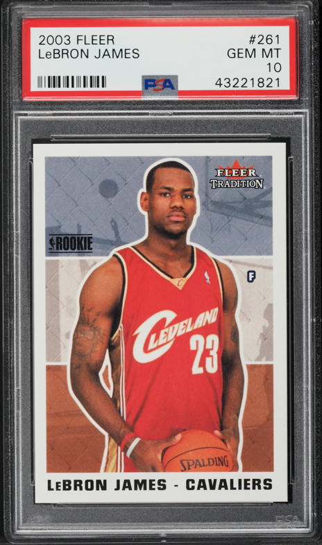 PSA9 2003 Fleer E-X レブロンジェームズ ルーキーカード 2003 Fleer Avant Work Of Heart LeBron James ROOKIE /299 #12