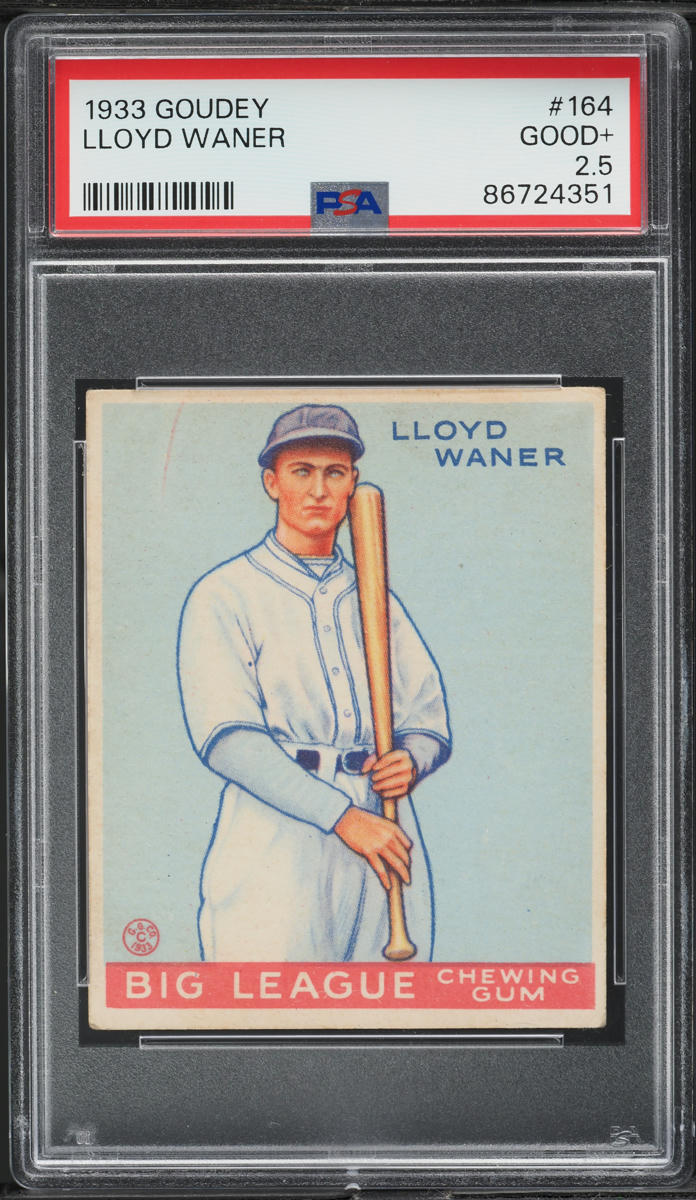 1933 Goudey Lloyd Waner #164 PSA 2.5 GD+