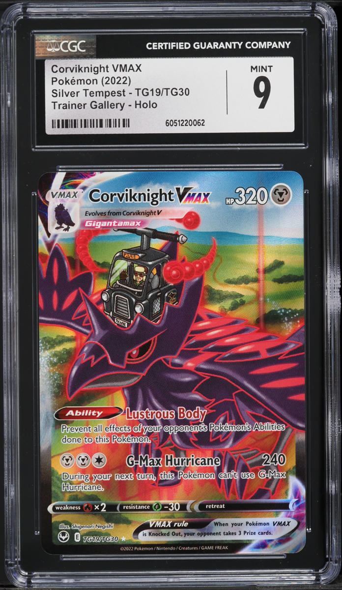 2022 Pokemon SWSH Silver Tempest CHR Corviknight VMAX #TG19 CGC 9 MINT