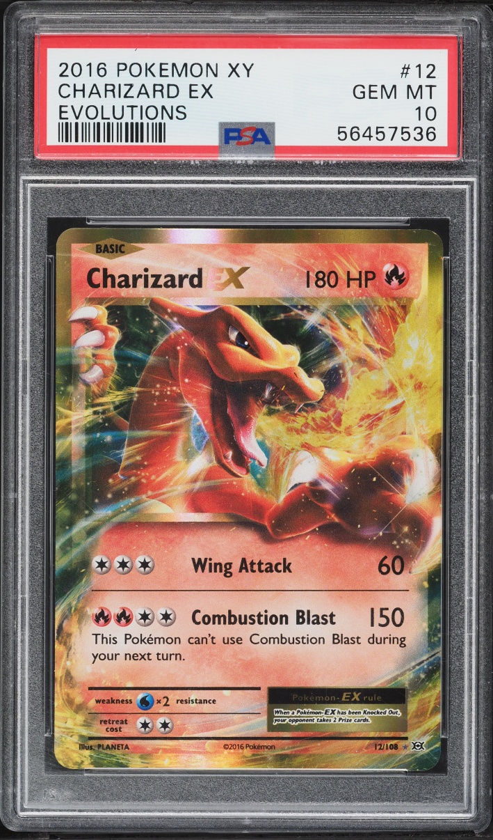 2016 Pokemon XY Evolutions Holo Charizard EX #12 PSA 10 GEM MINT