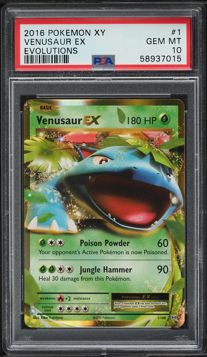 2016 Pokemon XY Evolutions Venusaur EX #1 PSA 10 GEM MINT