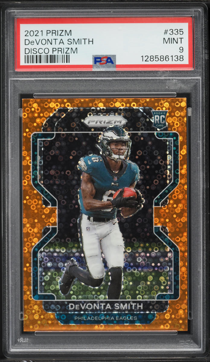 2021 Panini Prizm Disco DeVonta Smith ROOKIE #335 PSA 9 MINT