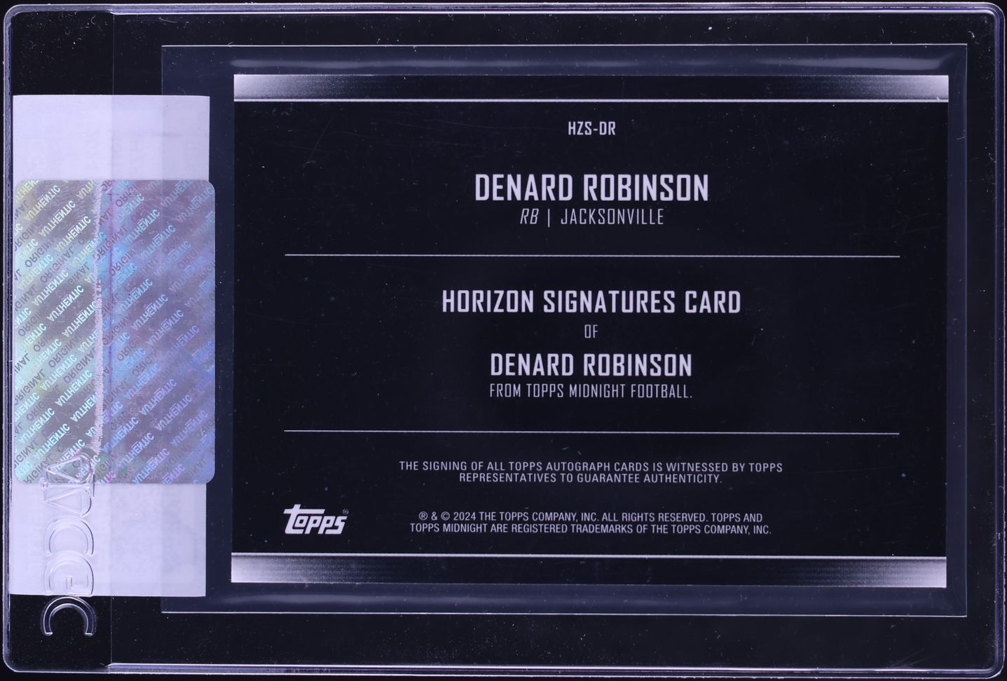 2024 Topps Midnight Horizon Signatures Twilight Denard Robinson AUTO /99 #HZS-DR CGC AUTH
