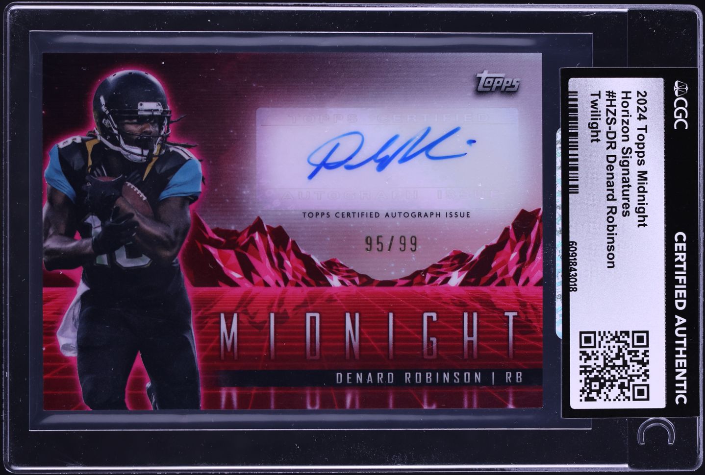 2024 Topps Midnight Horizon Signatures Twilight Denard Robinson AUTO /99 #HZS-DR CGC AUTH