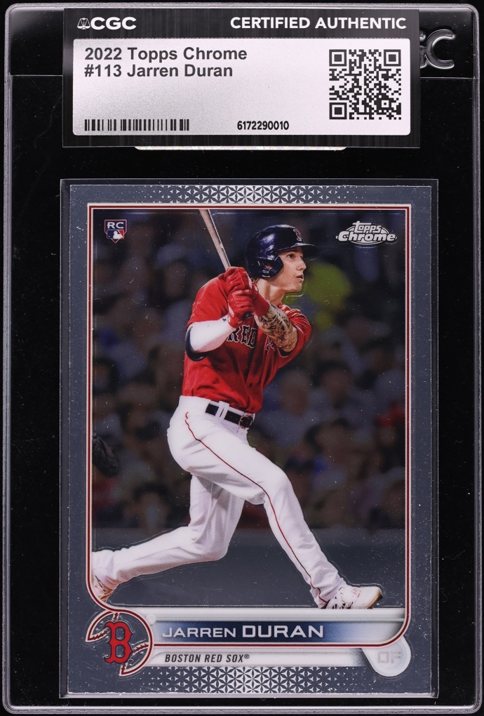 2022 Topps Chrome Jarren Duran ROOKIE #113 CGC AUTH