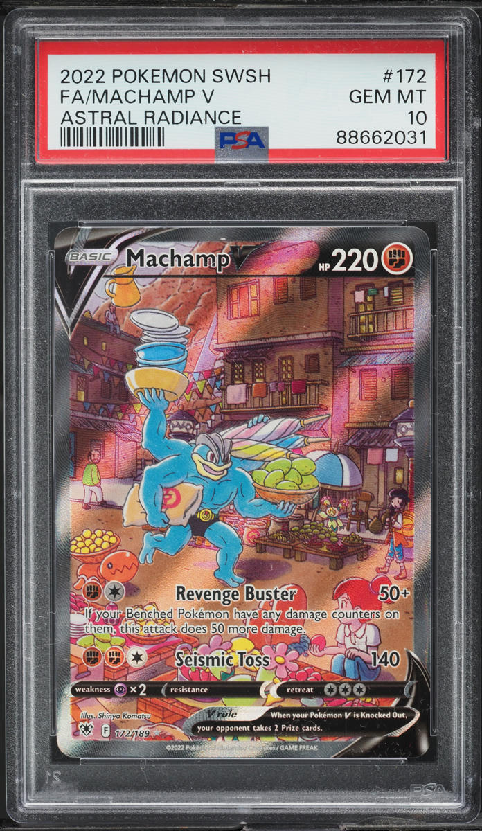 2022 Pokemon SWSH Astral Radiance Alt Art Machamp V #172 PSA 10 GEM MINT