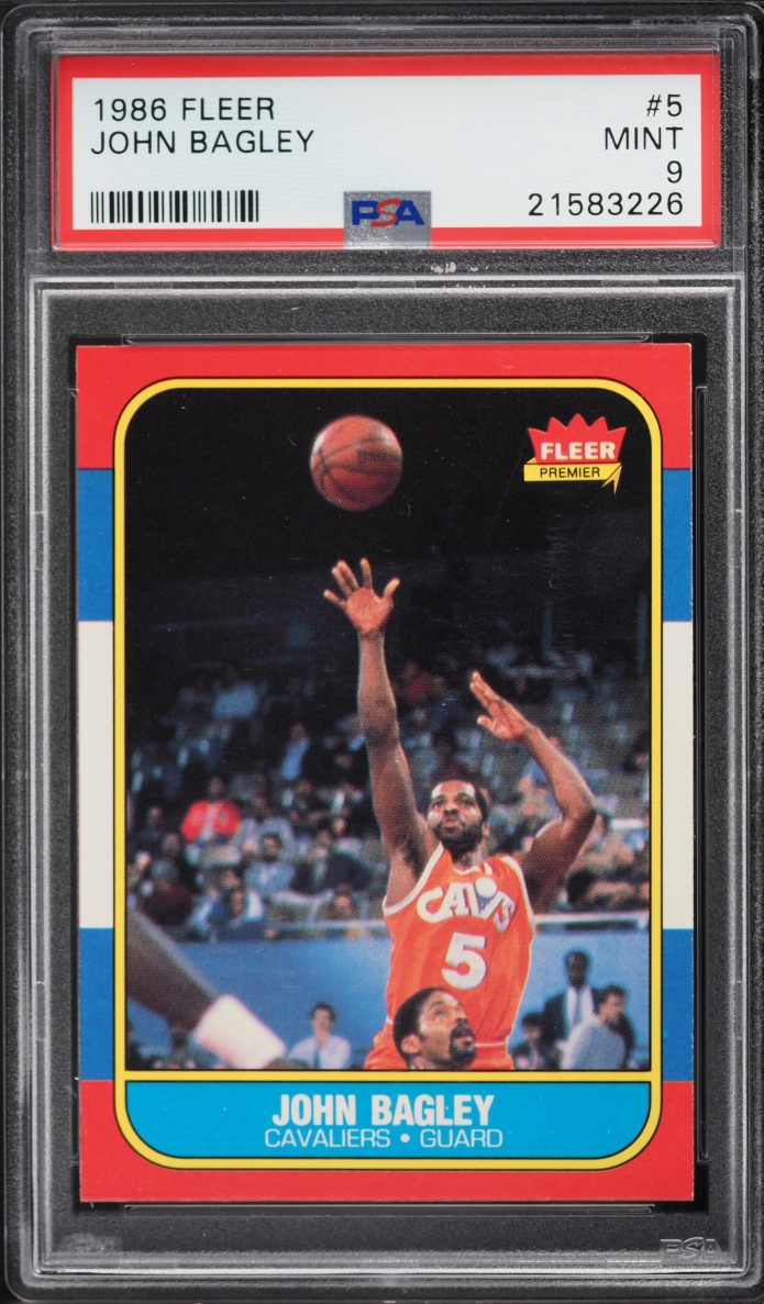 1986 Fleer Basketball John Bagley #5 PSA 9 MINT