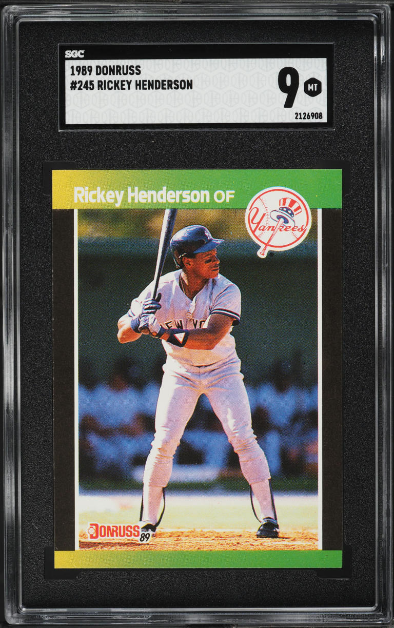 1989 Donruss Rickey Henderson #245 SGC 9 MINT