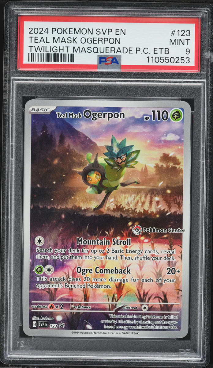 2024 Pokemon SV Promo Twilight Masquerade Center ETB Alt Art Teal Mask Ogerpon #123 PSA 9 MINT