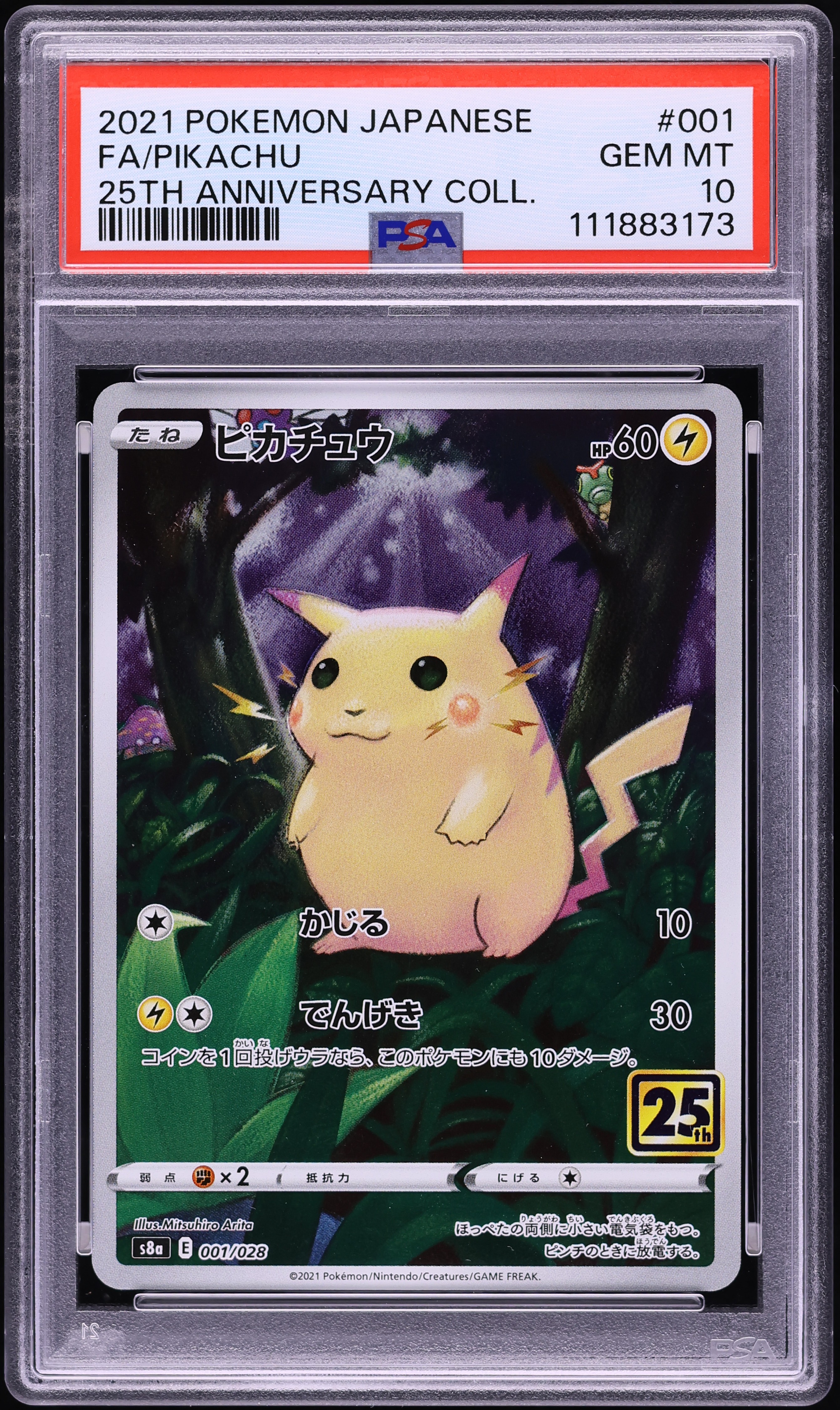 2021 Pokemon Japanese SWSH 25th Anniversary Full Art Pikachu