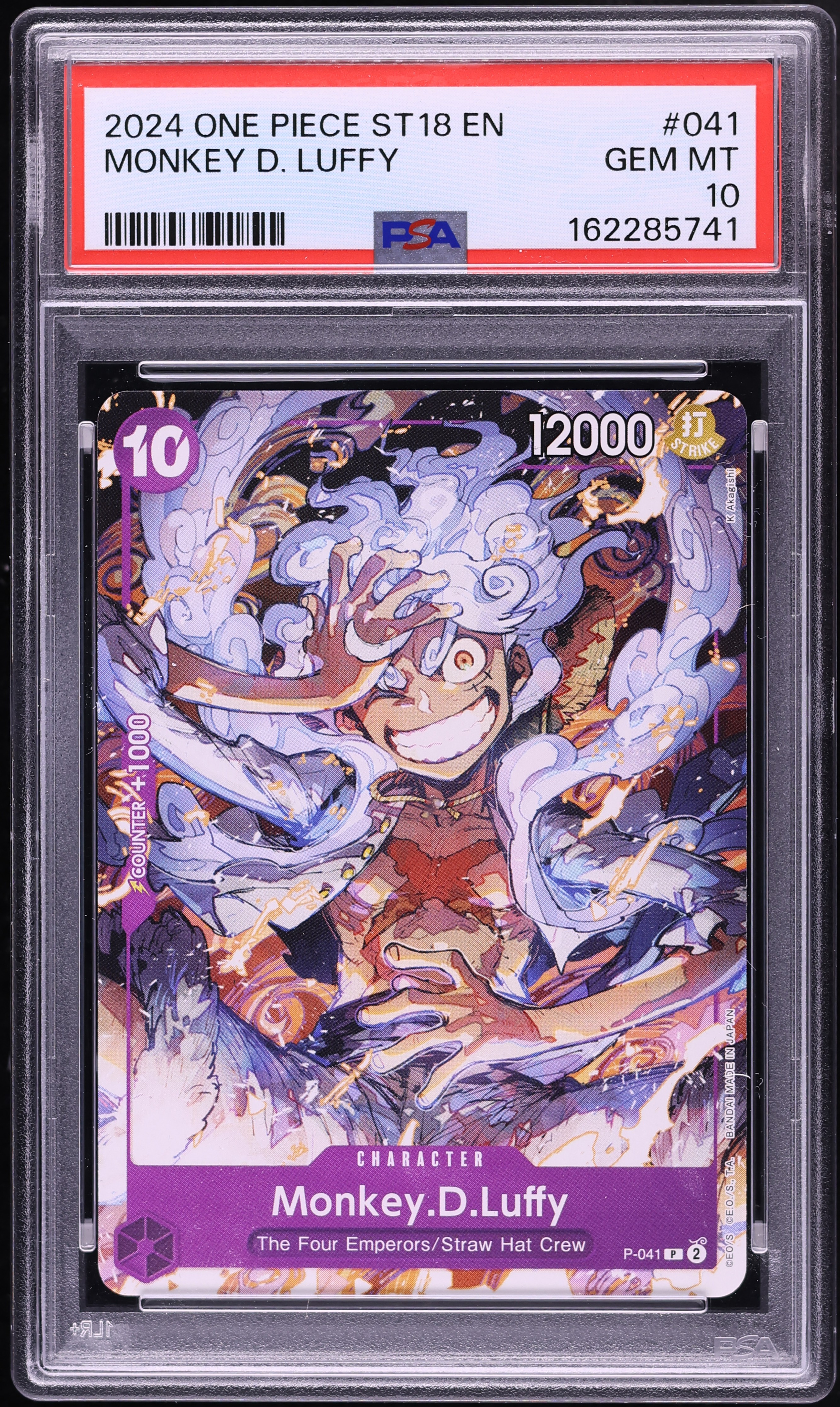 2024 One Piece Promo Starter Deck Purple Alt Art Monkey D. Luffy #P-041 PSA 10 GEM MINT