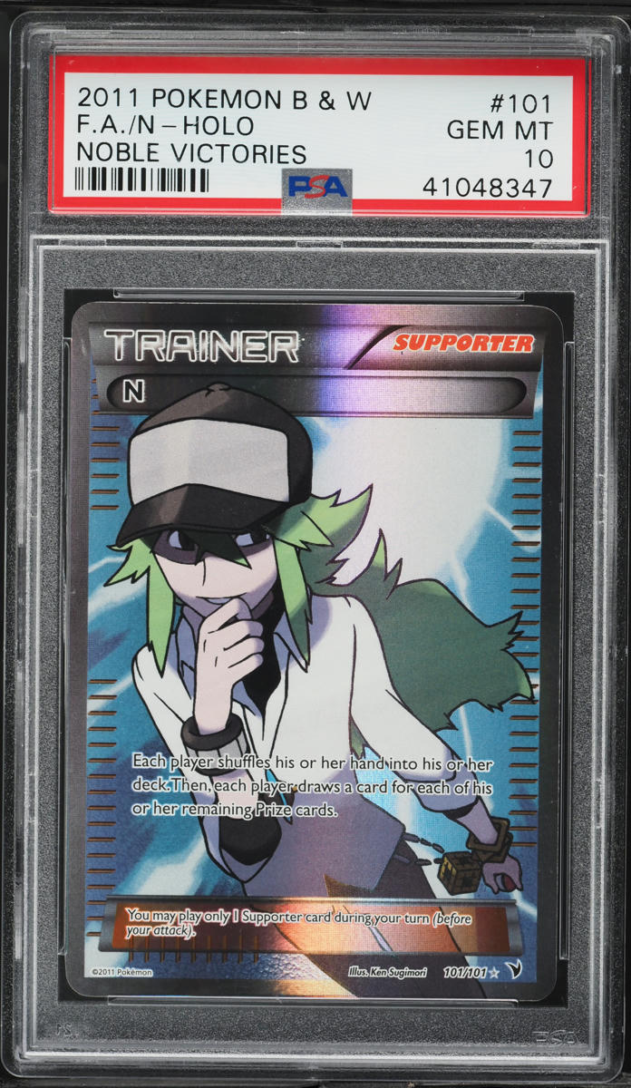 2011 Pokemon Black & White Noble Victories Full Art N #101 PSA 10 GEM MINT