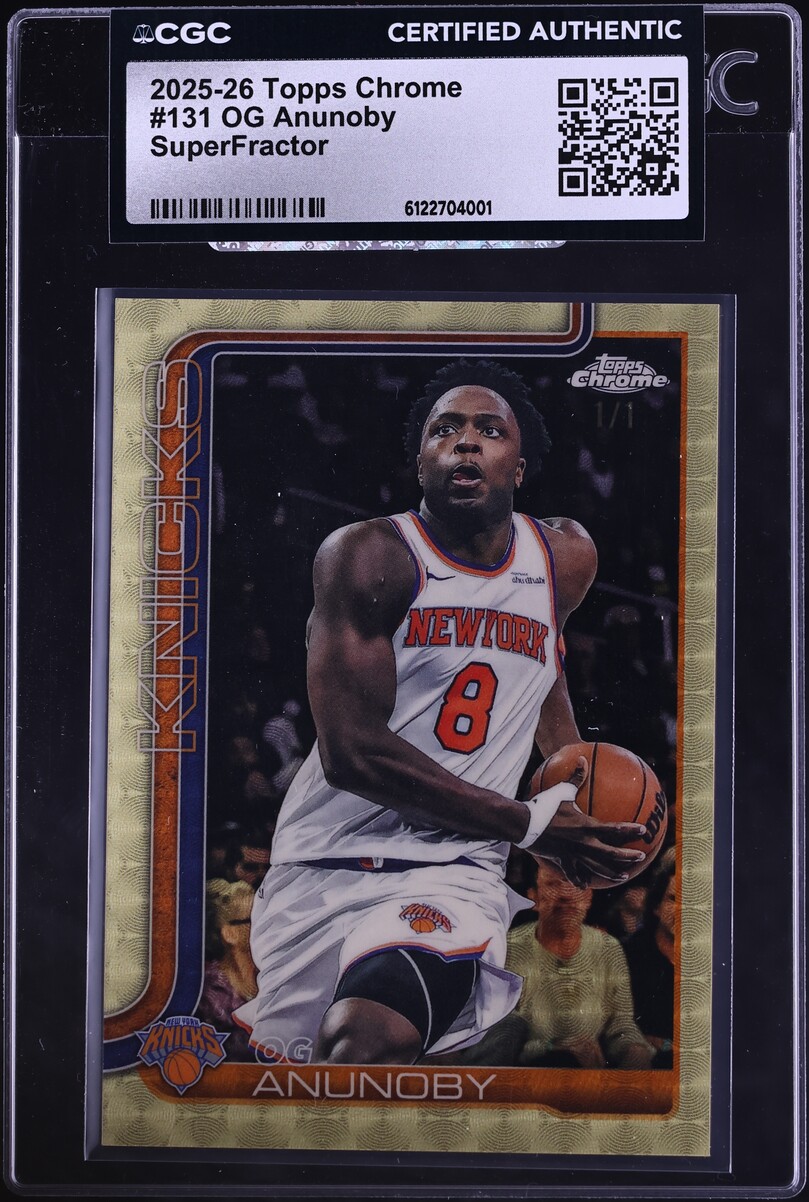 2025 Topps Chrome Superfractor OG Anunoby 1/1 #131 CGC AUTH