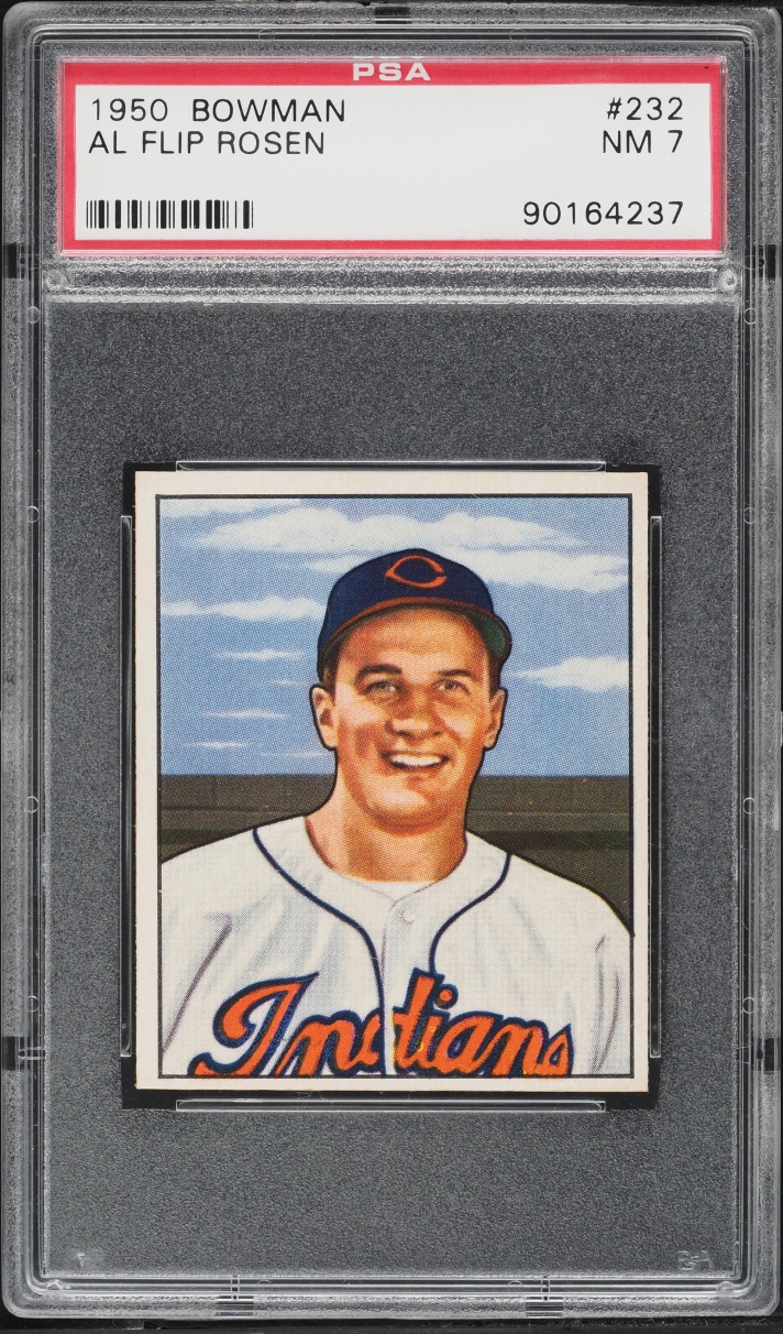1950 Bowman AL Flip Rosen ROOKIE #232 PSA 7 NRMT