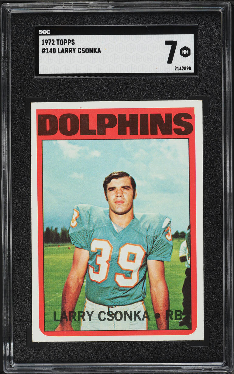 1972 Topps Football Larry Csonka #140 SGC 7 NRMT