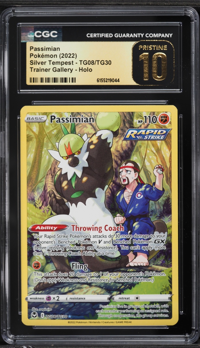 2022 Pokemon Sword & Shield Silver Tempest Trainer Gallery CHR Passimian #TG08 CGC 10 PRISTINE