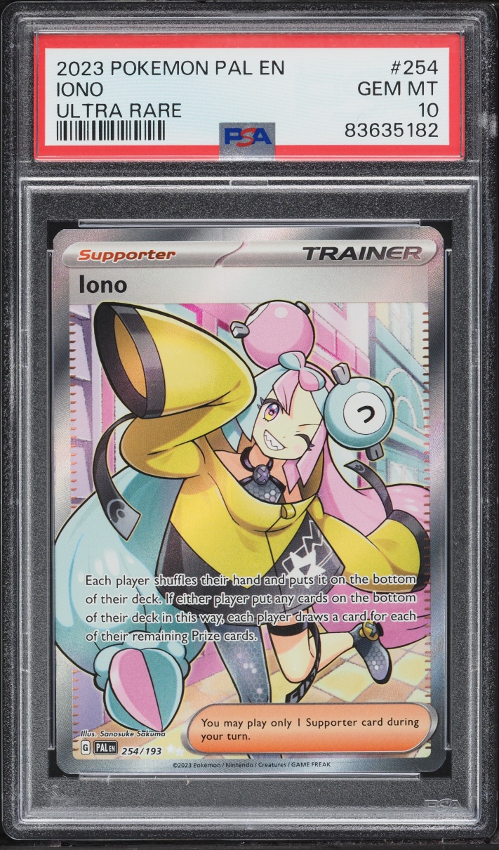 2023 Pokemon Scarlet & Violet Paldea Evolved Full Art Iono #254 PSA 10 GEM MINT