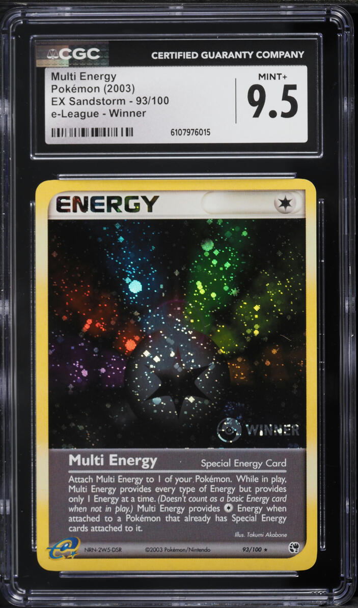 2003 Pokemon EX Sandstorm e-League Winner Multi Energy #93 CGC 9.5 MINT+