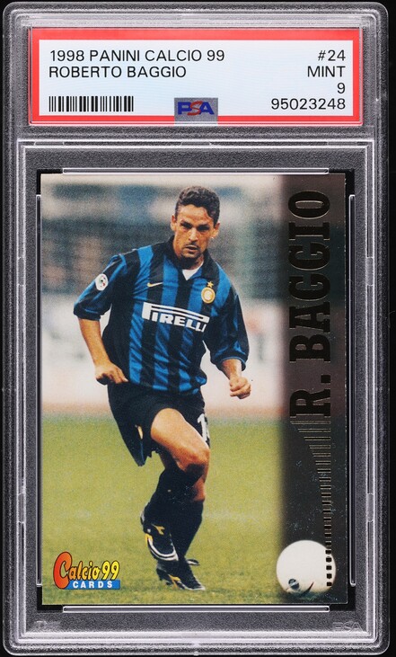 1999 Panini Soccer Roberto Baggio #39 PSA 10 GEM MINT on Fanatics