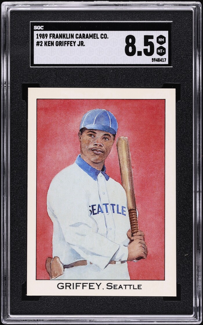 1989 Franklin Caramel Co. Ken Griffey Jr. ROOKIE #2 SGC 8.5 NM-MT+