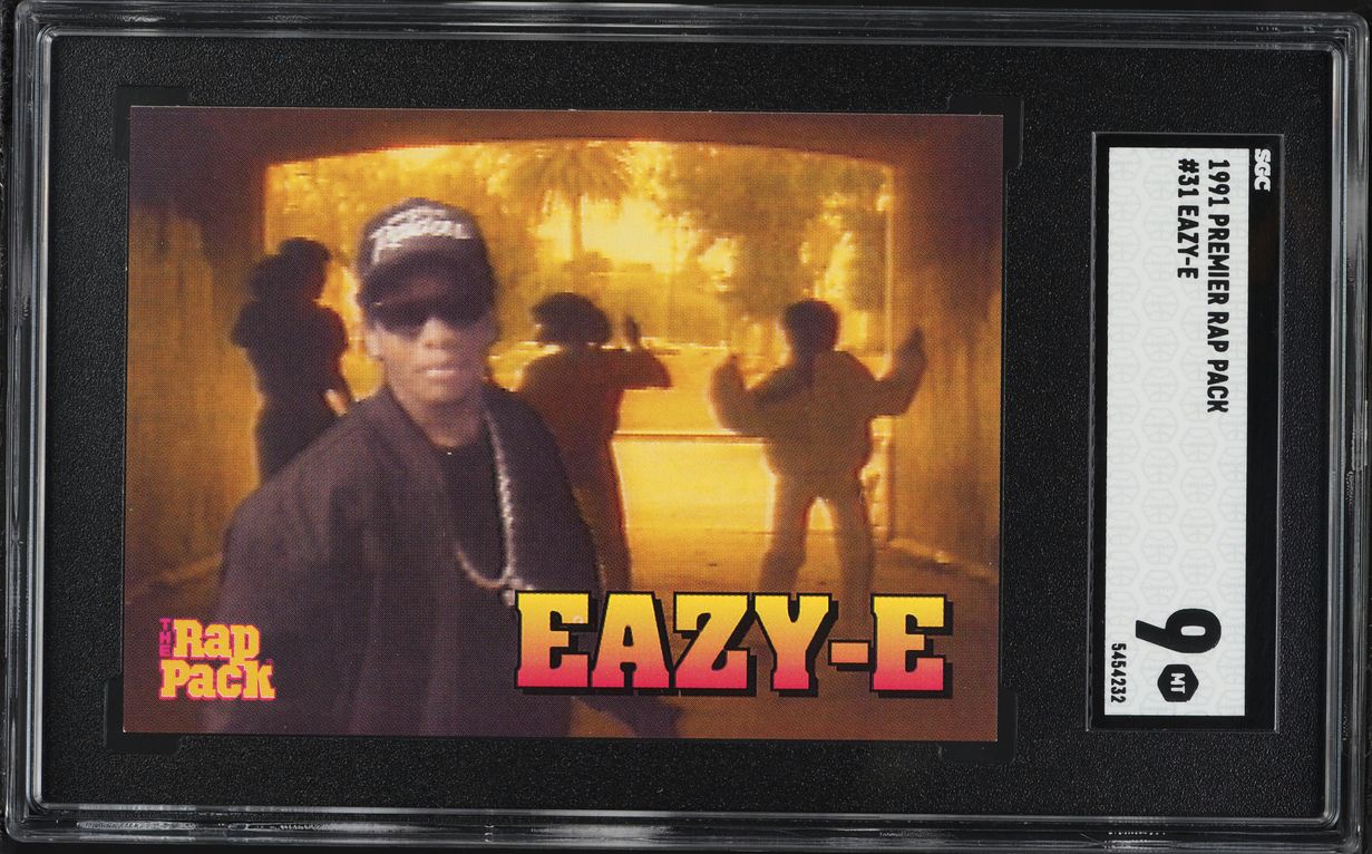 1991 Premier Rap Pack Eazy-E #31 SGC 9 MINT on Fanatics Collect