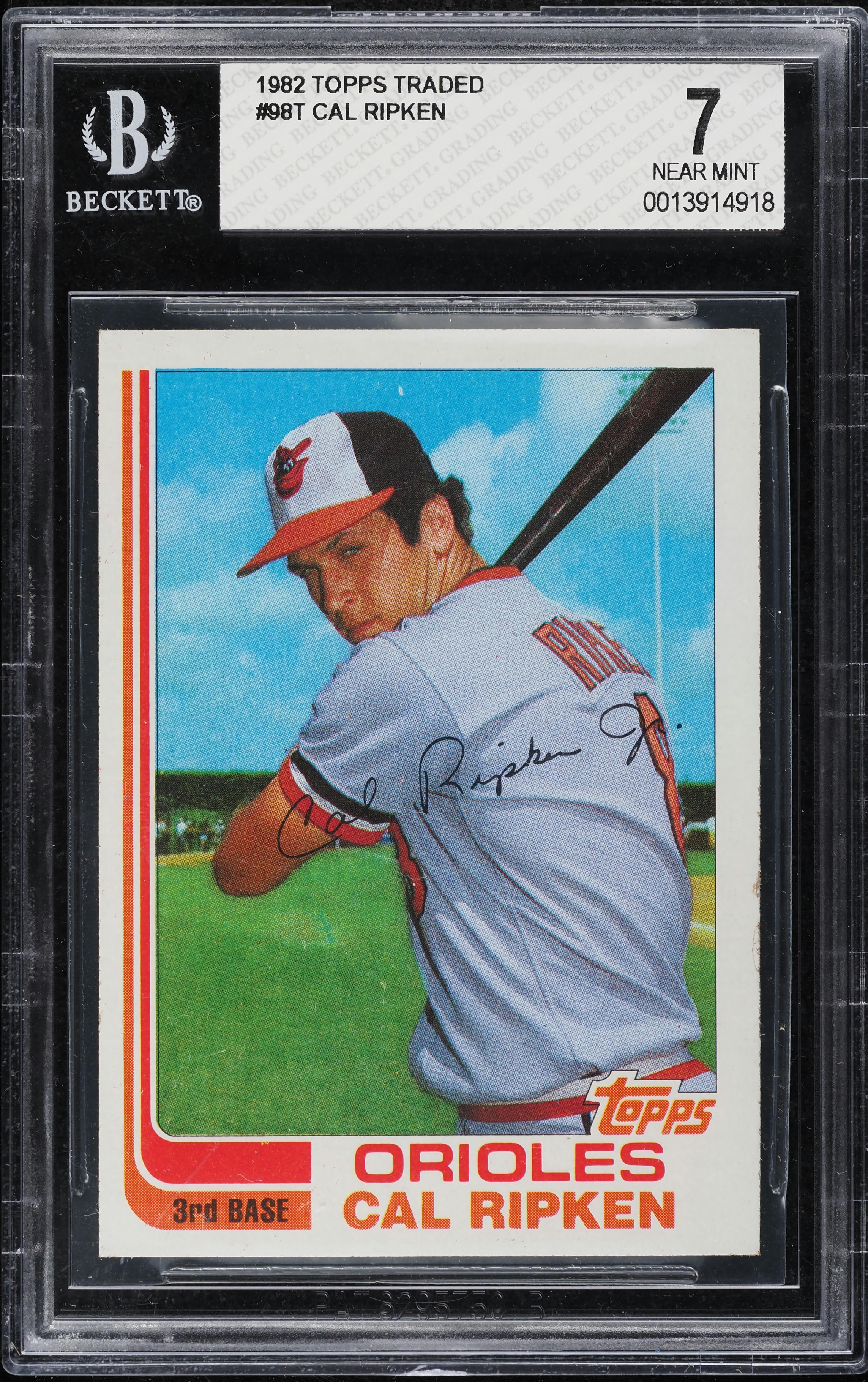 1982 Topps Traded Cal Ripken Jr. ROOKIE #98T BGS 7 NRMT