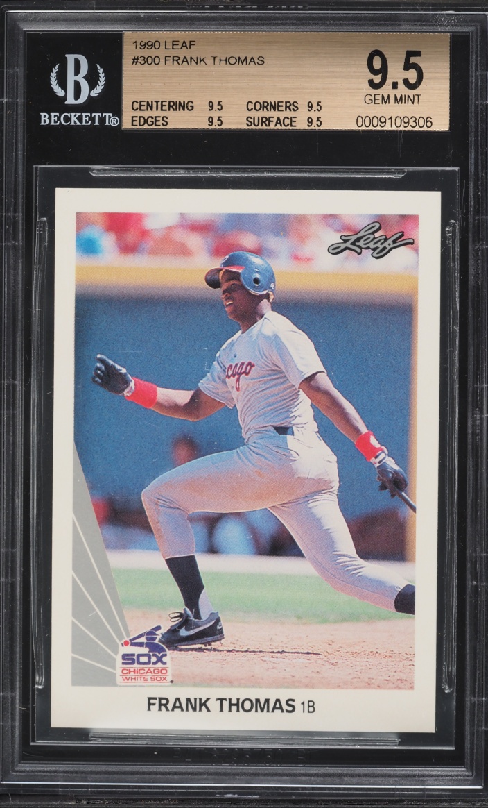 1990 Leaf Frank Thomas ROOKIE #300 BGS 9.5 GEM MINT