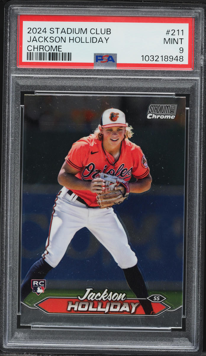 2024 Stadium Club Chrome Jackson Holliday ROOKIE #211 PSA 9 MINT