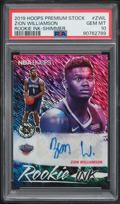 2019 Panini Prizm Draft Pink Pulsar Zion Williamson ROOKIE #64 BGS