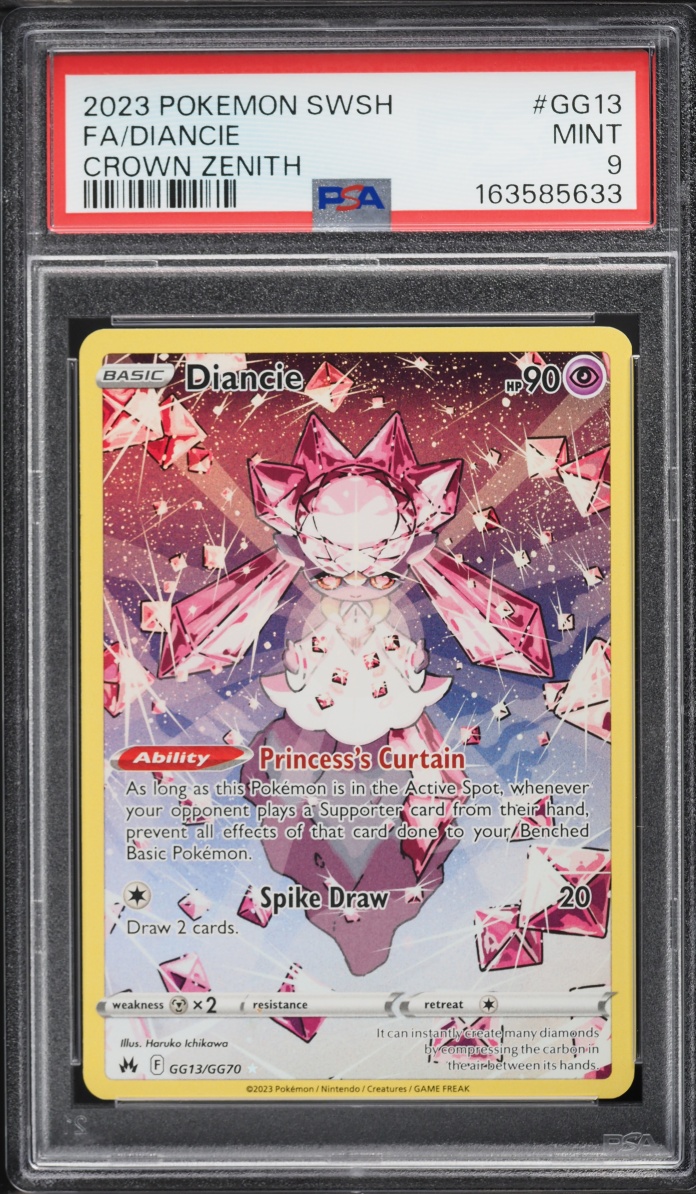 2023 Pokemon Sword & Shield Crown Zenith Galarian Gallery Alt Art Diancie #GG13 PSA 9 MINT