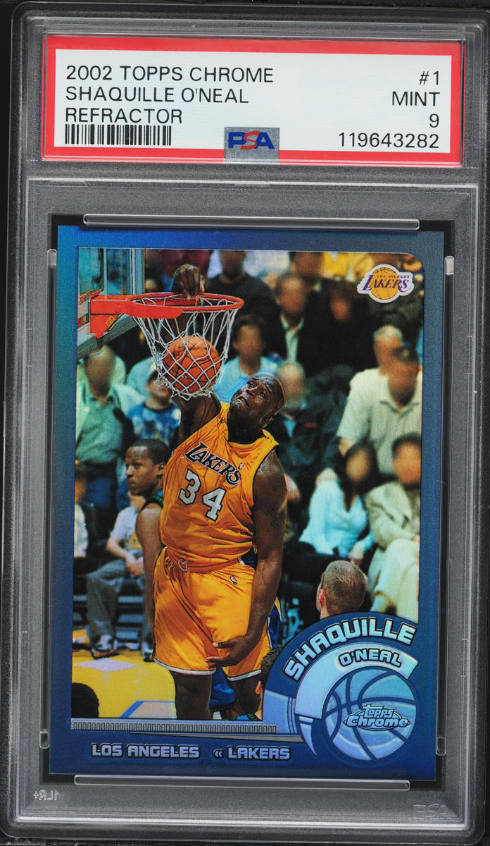 2002 Topps Chrome Refractor Shaquille O'Neal #1 PSA 9 MINT