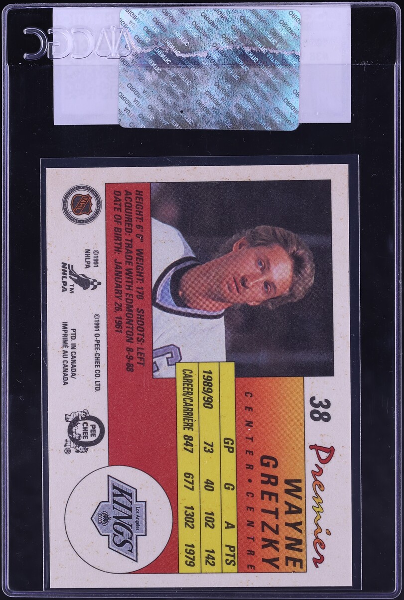 1990 O-Pee-Chee Premier Wayne Gretzky #38 CGC AUTH
