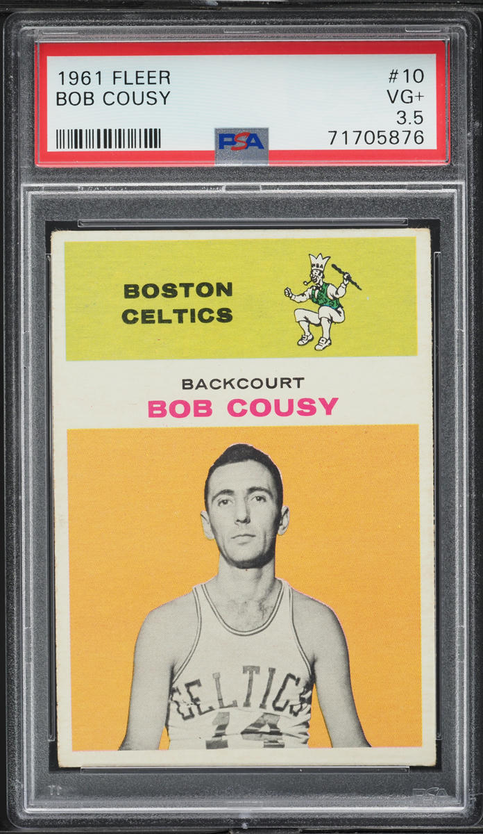 1961 Fleer Basketball Bob Cousy #10 PSA 3.5 VG+
